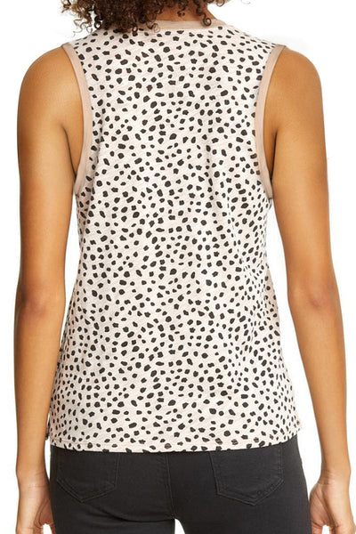 Cheetah Print Round Neck Tank Top