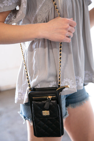 Couture Smart Midnight Quilted Chain Strap Bag
