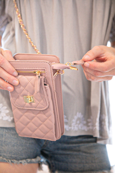 Couture Smart Blush Quilted Chain Strap Bag