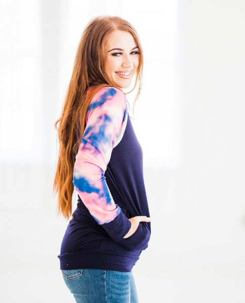 Electric Sunset Sweatshirt Tunic