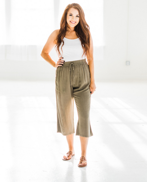 Hepburn Linen Cropped Pants