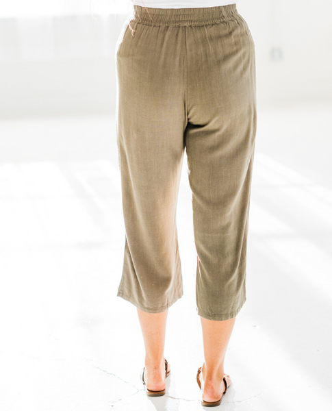 Hepburn Linen Cropped Pants