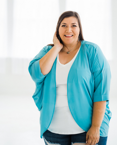 Turquoise Waters Chiffon Cardigan