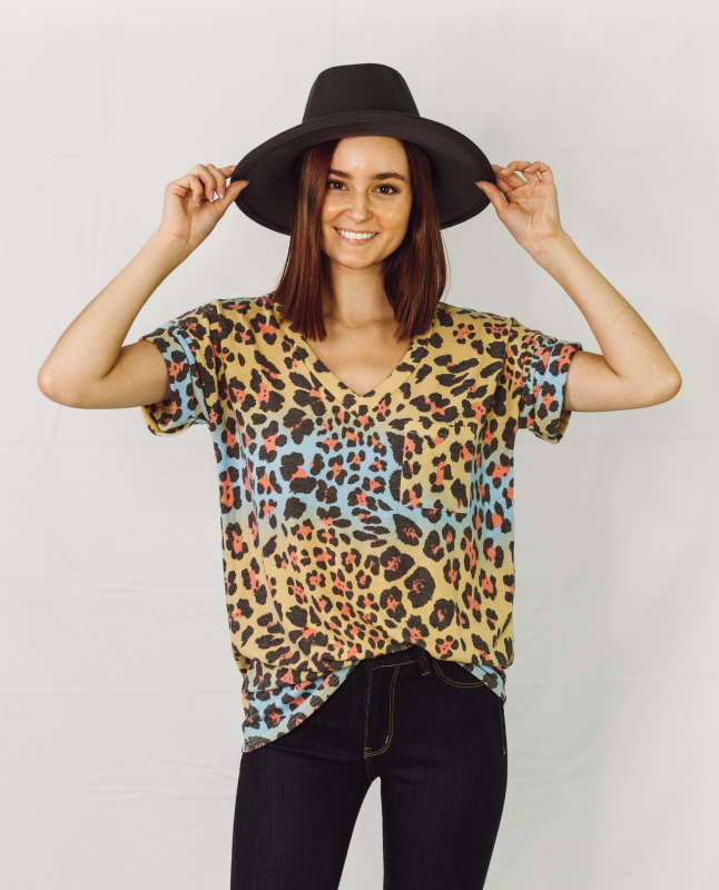 Ooh La La Cheetah Short Sleeve Top