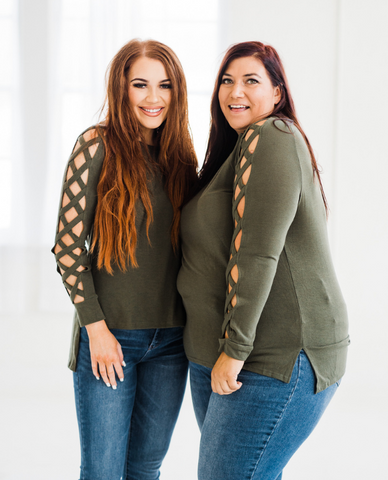 Olive Everything About Fall Top