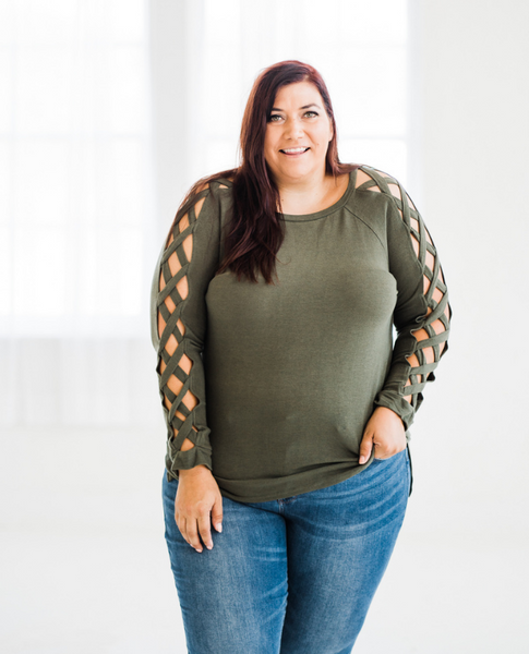 Olive Everything About Fall Top