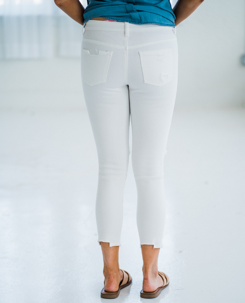 White Hot Distressed Denim