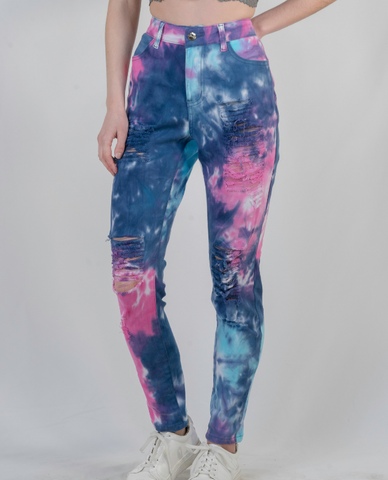 Groovy Galaxy Tie Dye Jeans