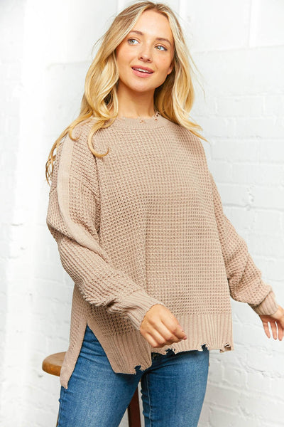 Chunky Knit Cable Sweater Top