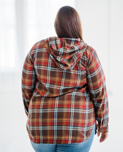 Brushed Flannel Hoodie Tunic