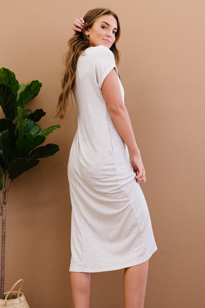 P & Rose Plot Twist T-Shirt Dress with Pockets