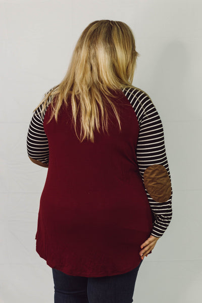 Berry Stripe Raglan Tee