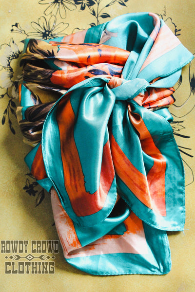 Orange Floral Wild Rag