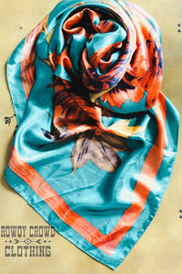 Orange Floral Wild Rag