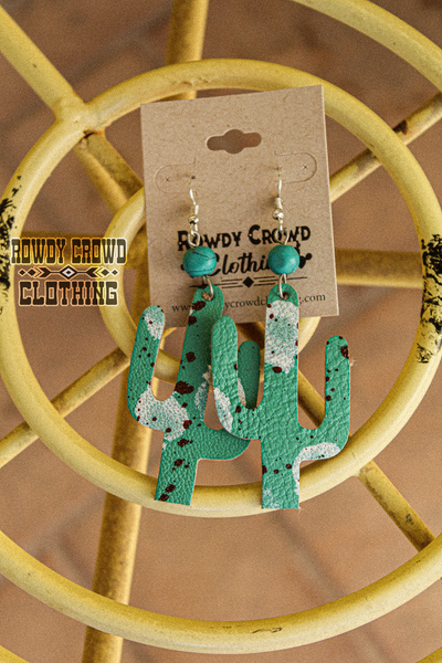 Retro Cactus Earrings