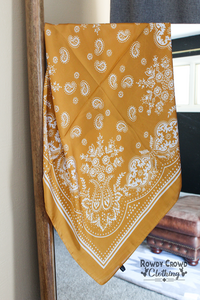 Golden Paisley Wild Rag