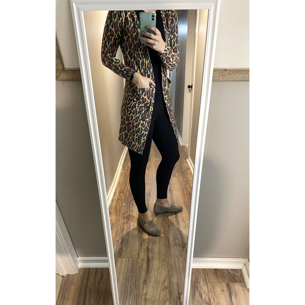 Multi Color Leopard Cardigan