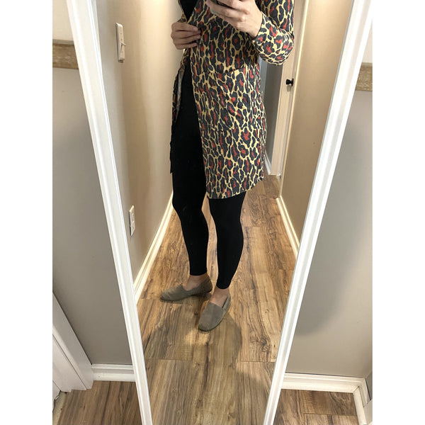 Multi Color Leopard Cardigan