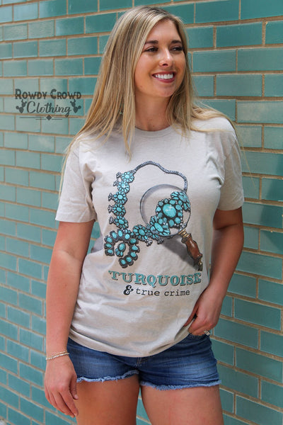 Turquoise & True Crime Tee