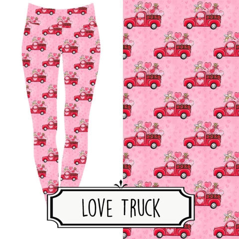 Love Truck Valentine's Leggings
