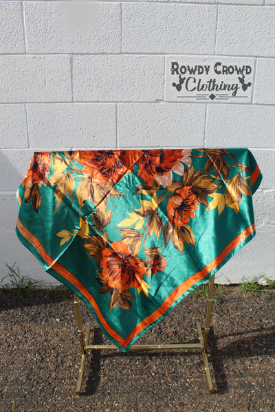 Orange Floral Wild Rag