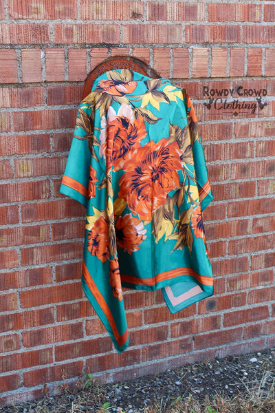 Orange Floral Wild Rag