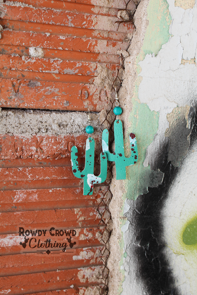 Retro Cactus Earrings