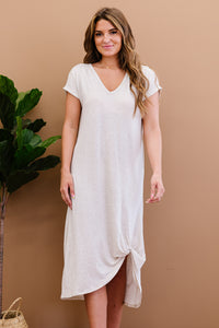 P & Rose Plot Twist T-Shirt Dress with Pockets