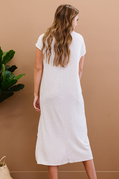 P & Rose Plot Twist T-Shirt Dress with Pockets