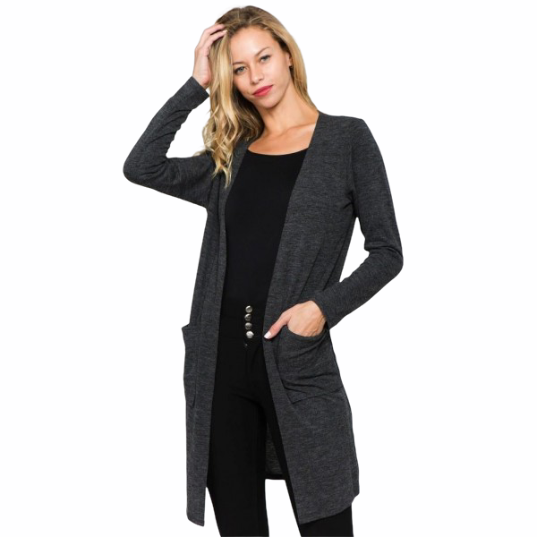 Charcoal Gray Colored Cardigan