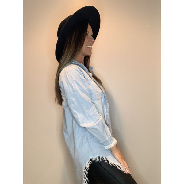 Denim Long Sleeve Shirt or Dress