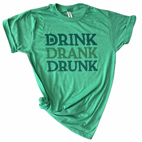 Drink Drank Drunk - Ink Deposited Graphic Tee