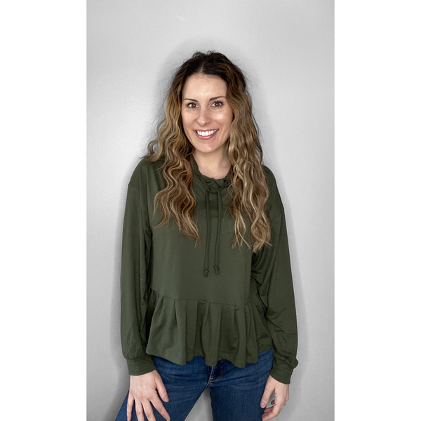 Green Hoodie Long Sleeve