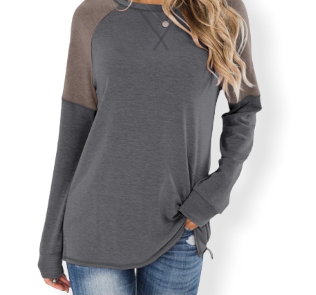 Gray Long Sleeve Color Sleeves