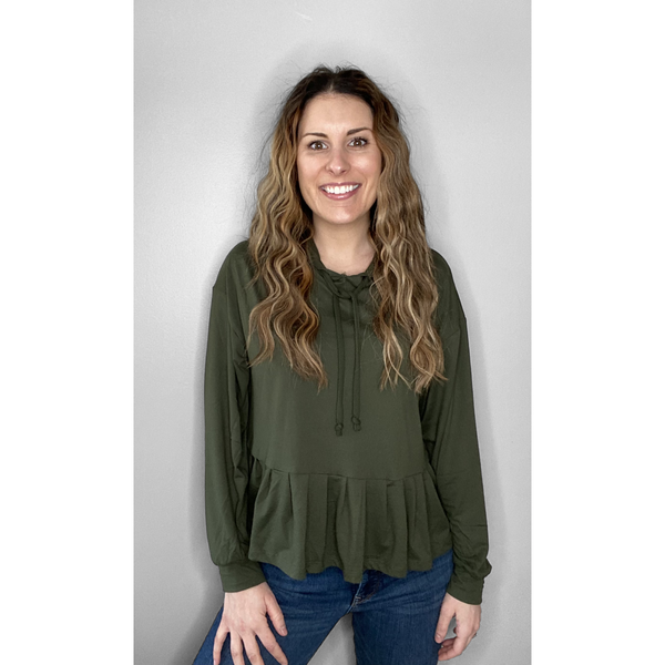 Green Hoodie Long Sleeve