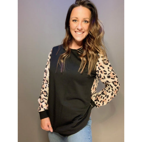 Leopard Black Long Sleeve