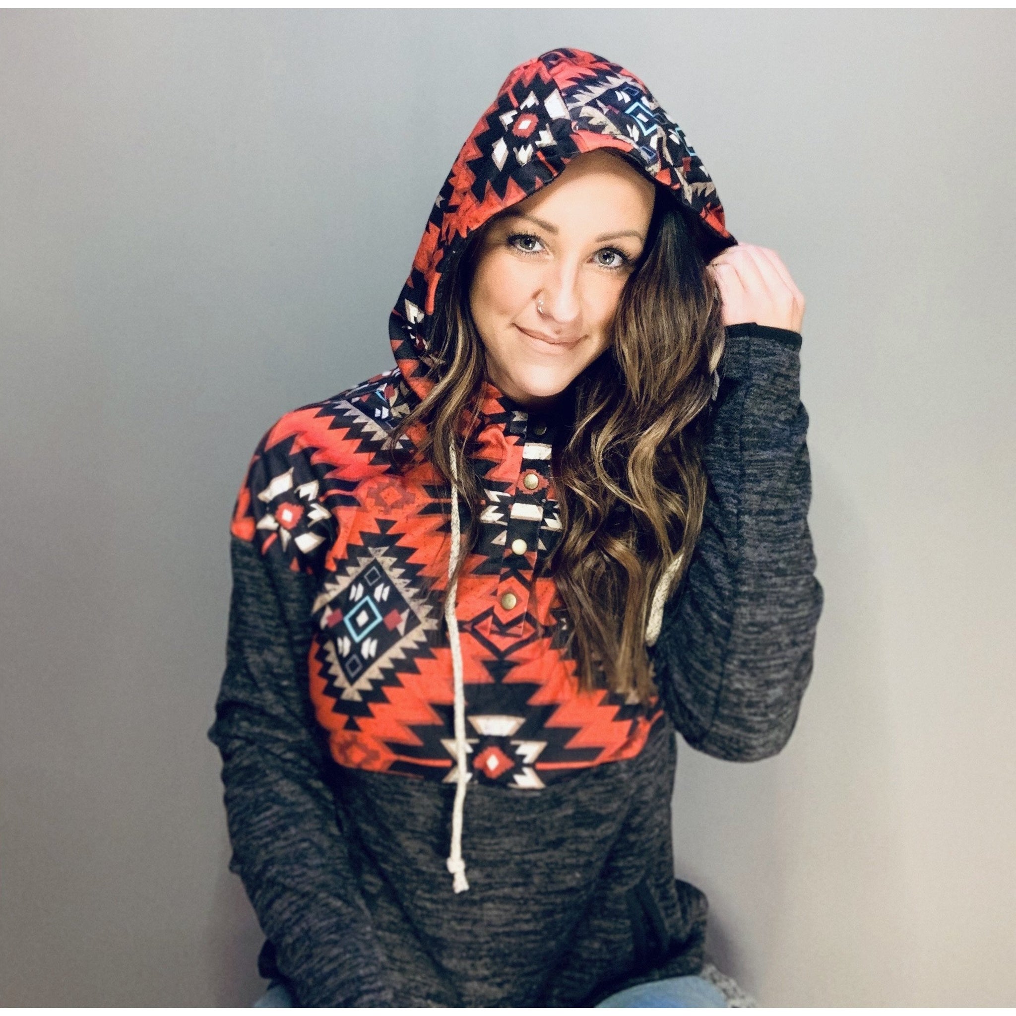 Red Aztec Hoodie